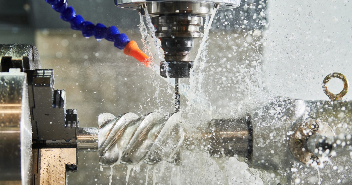 Cutting fluid applied during machining